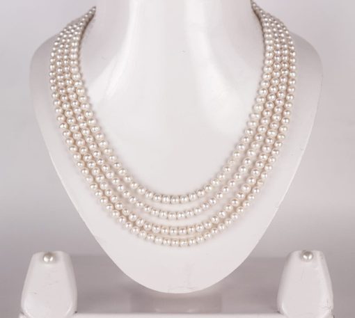 Simple Four Lines Pearl Set