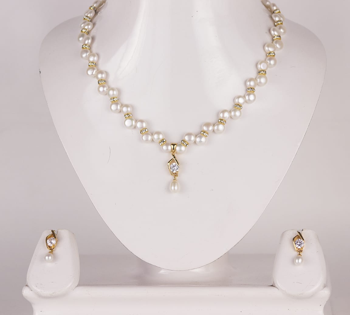 real pearl necklace set