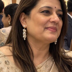 Indian Mom Wearing Pearl Jhumka