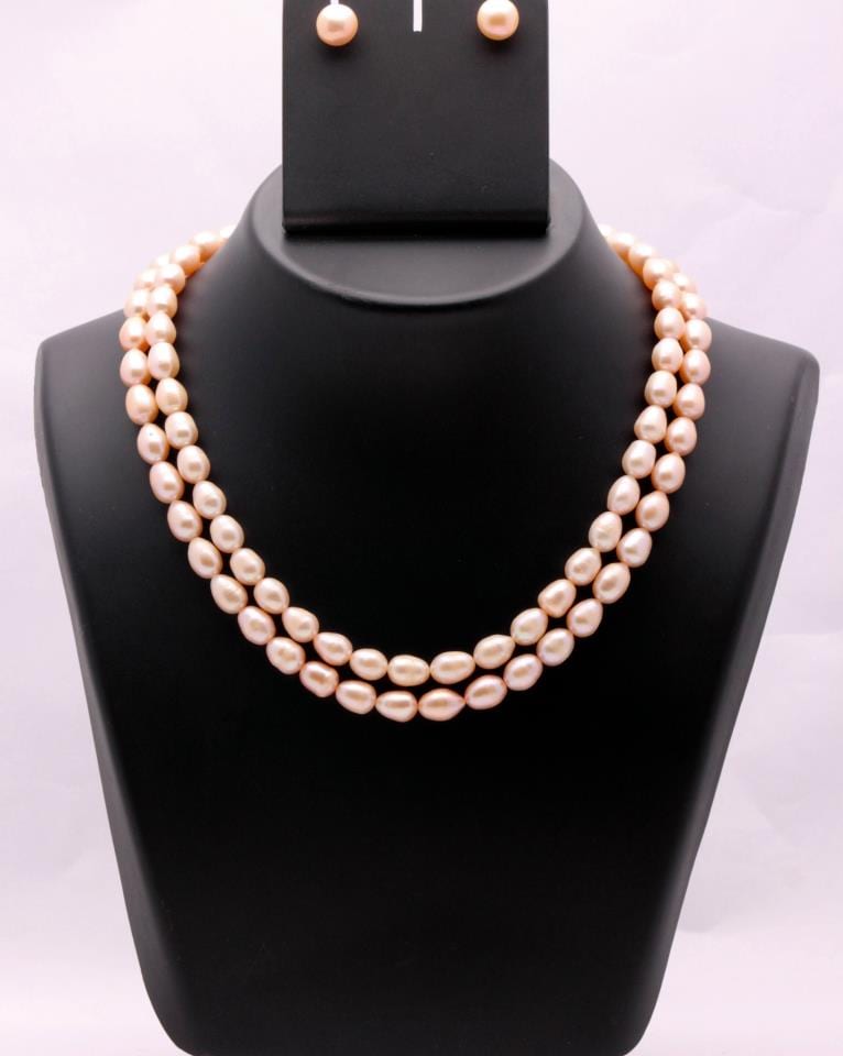 real pink pearl necklace