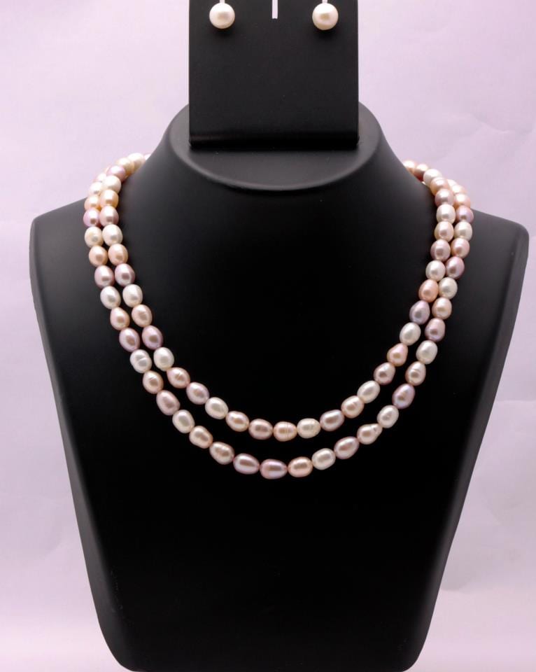 pink pearl jewelry set