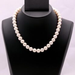 Round Big Size 10 MM Real Hyderabadi Pearl Necklace Set Certified Pearl