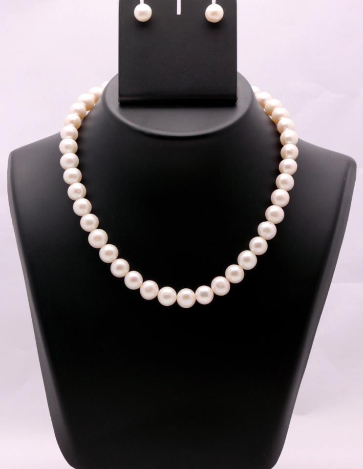 Flat Fresh Water Pearls and Gold Plated Silver Necklace - Etsy