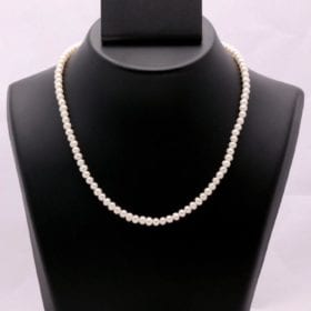 5mm Simplistic Round Pearl Necklace Set (High Quality) Image