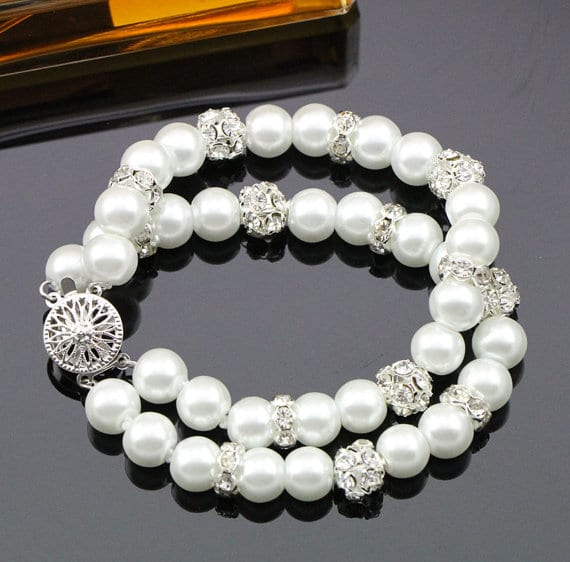 Exclusive 2 Lines Pearl Bracelet in 7mm Pearls - Modi Pearls