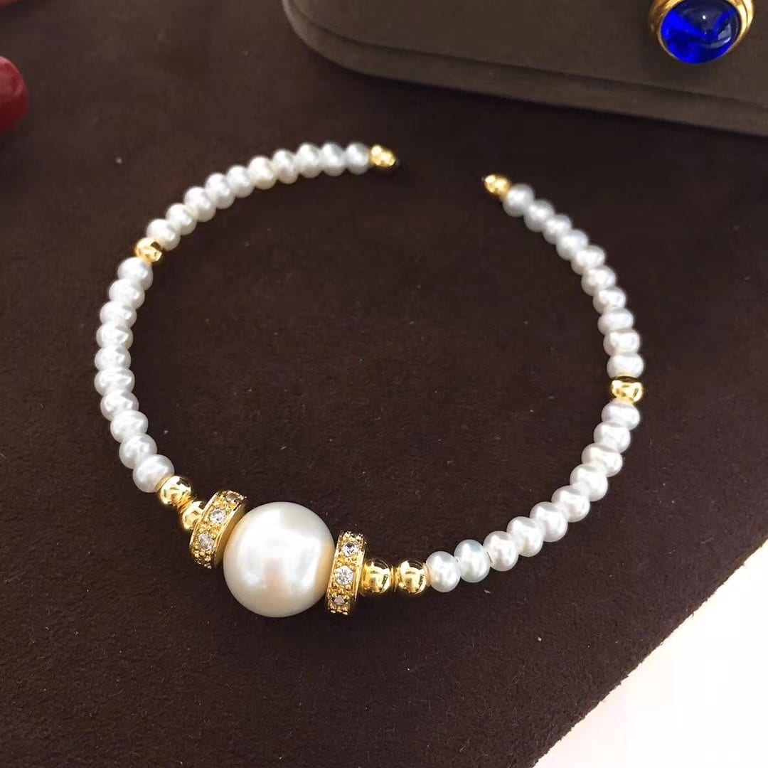 Akoya Cultured Pearl Bracelet 14K White Gold 8
