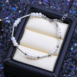 buy pearl bracelet with silver