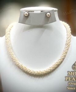 Twisted Seed Pearl Necklace Set