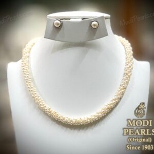 Twisted Seed Pearl Necklace Set