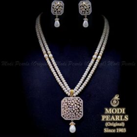 2 Row Pearl Necklace Set (A) Image