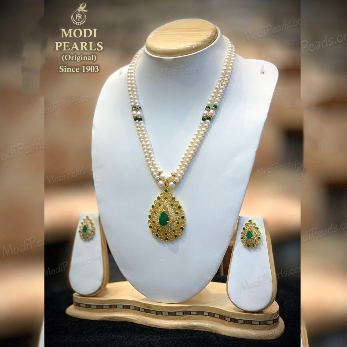 buy two row pearl set (necklace)