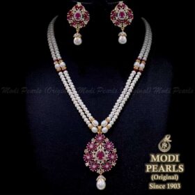 2 Row Pearl Necklace Set (I) Image