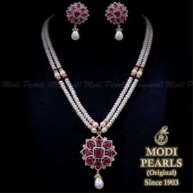 2 Row Pearl Necklace Set (G) Image