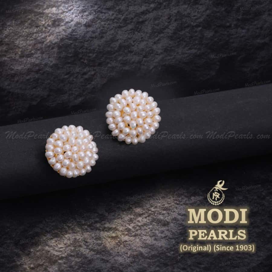 Rubans Set of 9 Gold Tone Enamel Detailed Pearl beaded Earrings