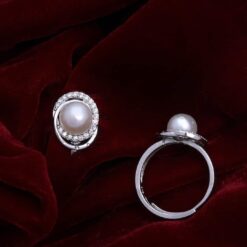 buy silver pearl rings online