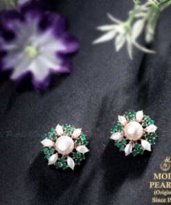 buy traditional Emerald ear studs online