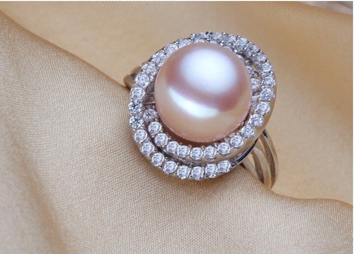Buy STAC Suspended Pearl Ring In Yellow Gold online