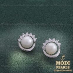 buy real pearl silver earrings