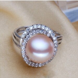 order pink pearl ring for girls online