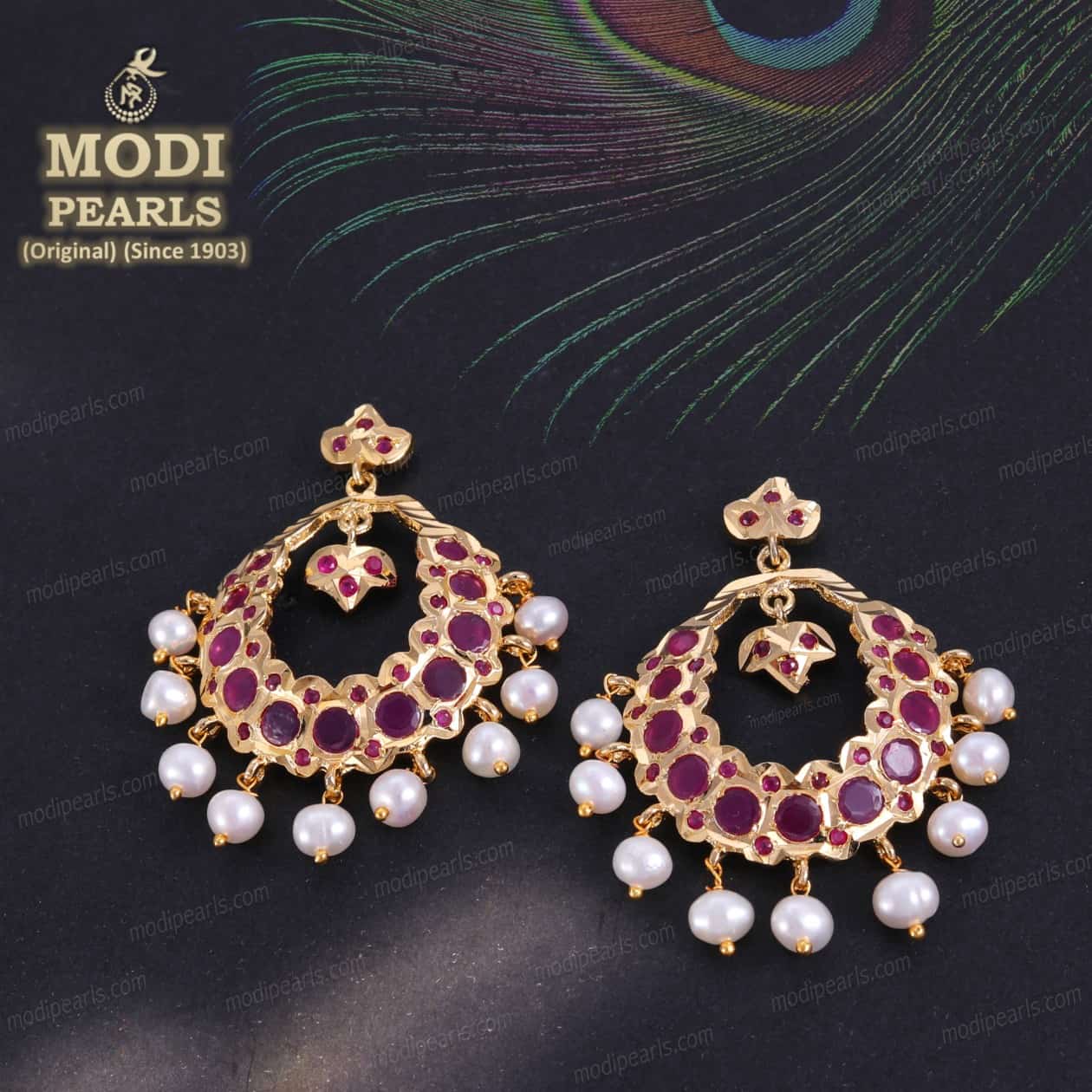 Chandbali earrings trending models - Swarnakshi Jewelry
