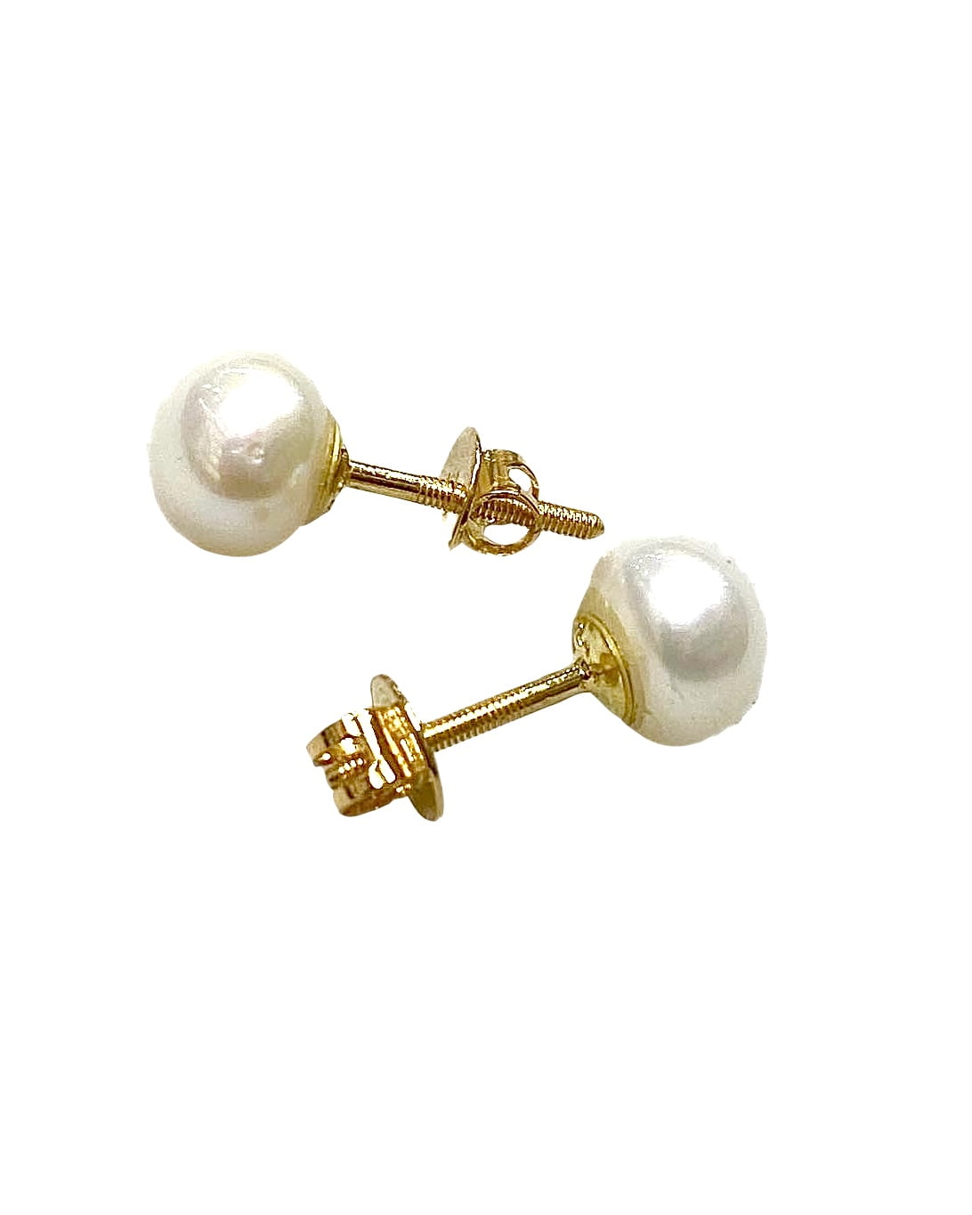 Pearl CZ Pearl Stud Earrings | Stud earrings, Bridal earrings studs, Gold  earrings studs