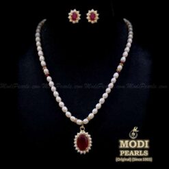 buy one row oval pearl set