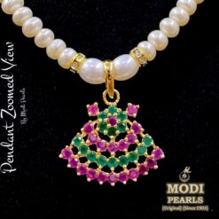 buy adorable ruby emreld pearls set