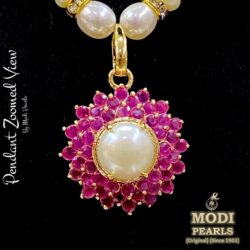 buy one row pearl pendant set