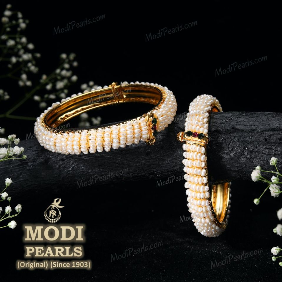 Beautiful Pearls Bangles - Hyderabad Jewels And Pearls - 319556
