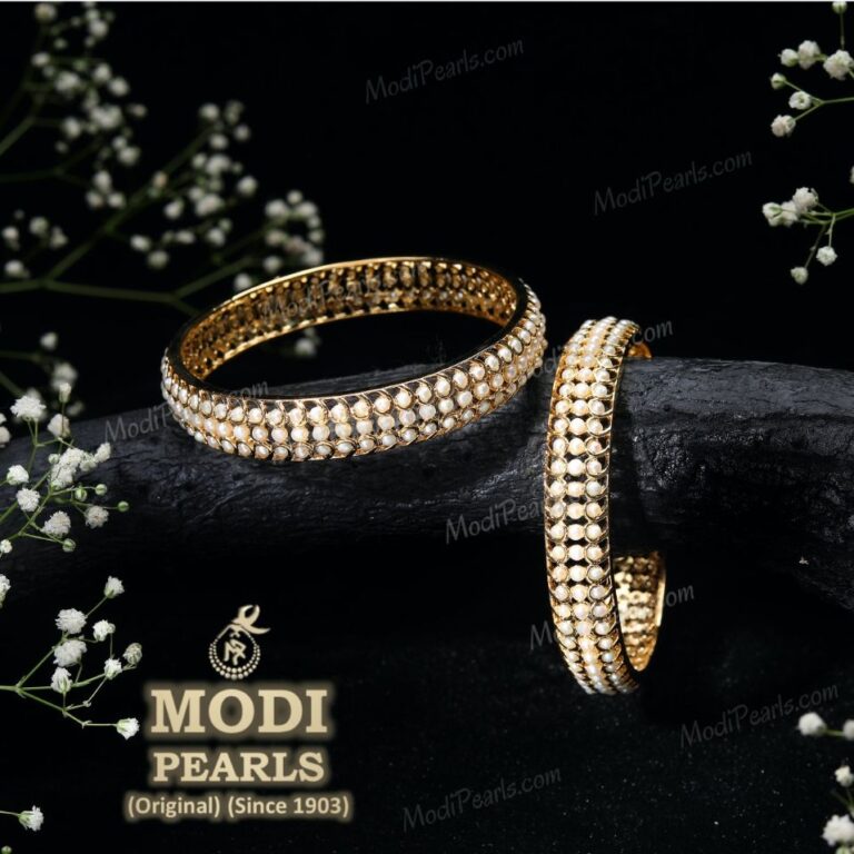 Studded Seed Pearl Bangles - Modi Pearls