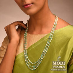 Emerald Pearl Combination Necklace