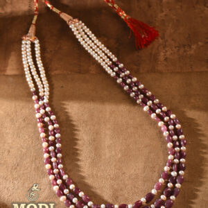 Ruby Pearl Combination Necklace