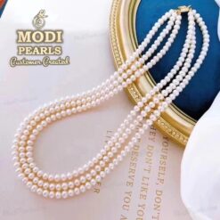 3 layer pearl necklace