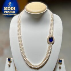 Pearl Necklace with Side Pendant