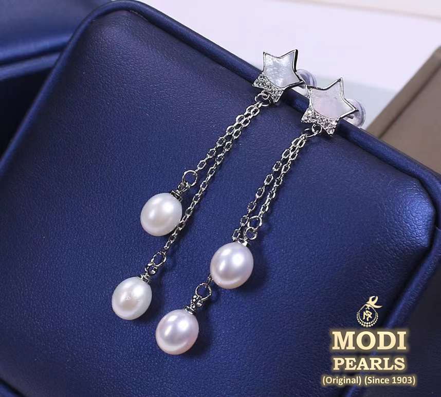 silver pearl hangings
