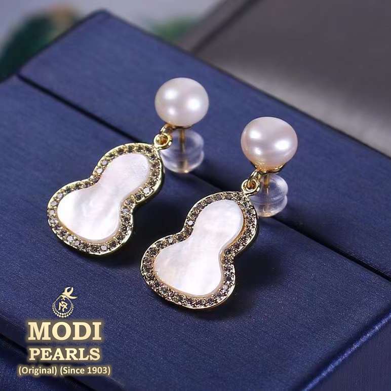 Mother of Pearl Earrings | Moner Moto - মনের মতো