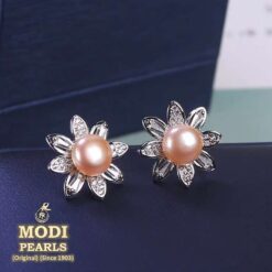 sunflower pearl earrings