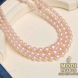 Pink Oval Pearls