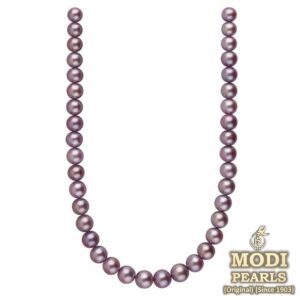 Rare Big Size Dark Violet Pearls Necklace