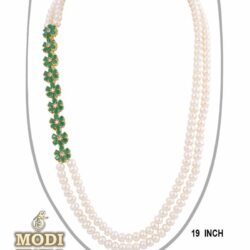 Simplistic Flower Side Brooch Set (Emerald)