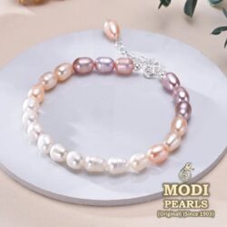 rainbow pearl bracelet