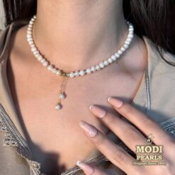 Alternative view of Diva Pearl Necklace (With Danglers)